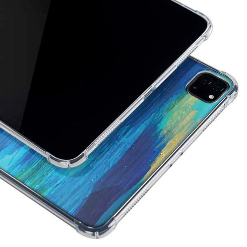 Ocean Blue Brush Stroke by Etta Vee iPad Pro 11in (2024) Clear Case